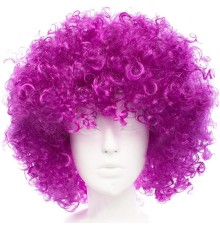 Koyu Mor Renk Violet Afro Bonus Saç Peruk