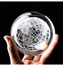 Dünya Plastik Altlıklı Işıklı Cam Küre
