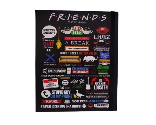 Friends Motifli Lastikli Defter