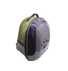 şeffaf Astronot Kedi Köpek Taşıma çantası Pati İzli Yeşil