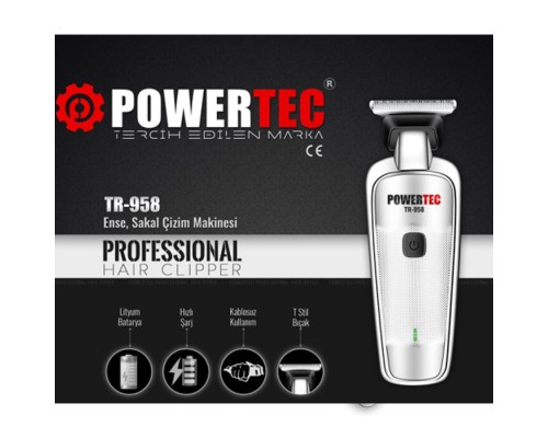 Powertec TR-958 Profesyonel Sakal Kesim Makinası